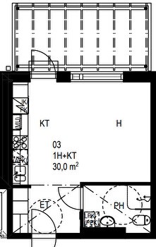 Kalustettu yksiö Pohjois-Hervannasta